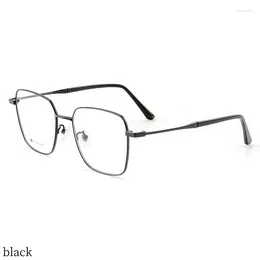 Sunglasses Frames 53mm Retro Pure Titanium Frame 2023 Polygonal Myopia Glasses Woman Men Optical Eyeglasses 90152