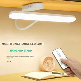 Desk Lamps Multifunctional LED Table Lamp Rechargeable Wall Light Paste Dimmable Eye Protection Desk Lamp For Bedroom Cabinet Washroom P230412