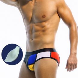 Men's swimwear Men's Fashion Colour Matching Swimsuit Men's Beach Swimming Trunks Mens Swim Trunks Bikini With Padded Cups Swimming Shorts 230412