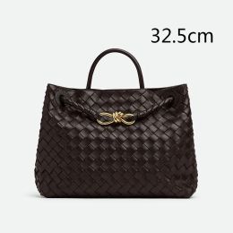 Andiamo Borsa tote Borse intrecciate Borse a spalla di grande capacità Borse in pelle lavorate a maglia Shopping Borsa a mano da donna Borsa a tracolla Borsa hobo Spalline rimovibili