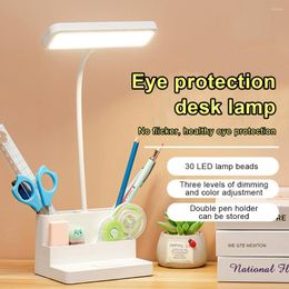 Table Lamps Light Dormitory Touch Control Night Lamp Students Stationery Pencil Box Flexible Phone Holder Multifunctional