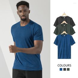 Men's T Shirts Summer Sports T-shirt Outdoor Running Loose Fit Large Short Sleeve Top Casual Quick Dry Fitness Shirt