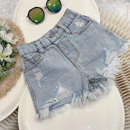 Shorts Fashion Baby Girl Toddler Summer Pants Solid Color Jeans 37 Years Kids Child Panties Infant Girls Bottoms 230412