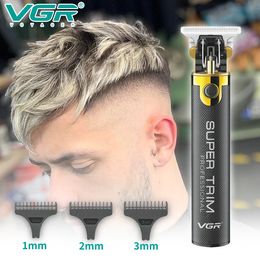 Hair Trimmer VGR Professional Hair Clipper T9 Hair Cutting Machine Cordless Haircut Machine Rechargeable Bald Barber Trimmer for Men V082 230411