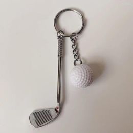 Keychains Sports Golf Keychain Ball Car Key Chain Accessories Sporting Bag Charms Pendant KeyRing Women Girl Birthday Gifts Fashion