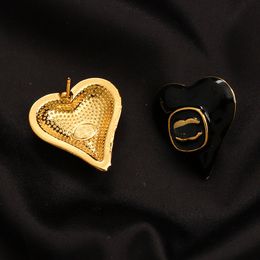 Luxury Brand Designers Letters Stud Heart Stainless Steel Plated 18K Gold Geometric Famous Women's Crystal Rhinestone Pearl S925 Silver Earring Wedding Jewerlry