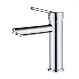 Bathroom Sink Faucets Faucet Single Lever Basin Cold Water Tap Deck Mounted Brass 360 ° Rotatable Mixer