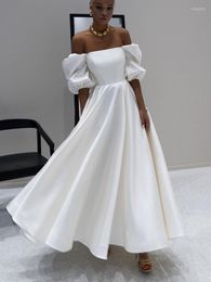 Party Dresses Elegant Prom Dress White Homecoming Off The Shoulder Ball Gown Evening Robe De Soire Mariagerobes