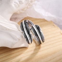Wedding Rings Feather For Women Statement Jewelry Valentines Gifts Lover Finger Ring 2023