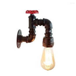 Wall Lamp Vintage Loft Water Pipe Lamps Valve Decoration Interior For Kitchen Bedroom Sconce Light Home Lighting Fixtures