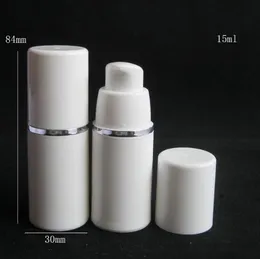 Wholesale High Quality White Airless Pump Bottle Travel Refillable Cosmetic Skin Care Cream Dispenser Lotion Packing Container 15ml 30ml 50ml