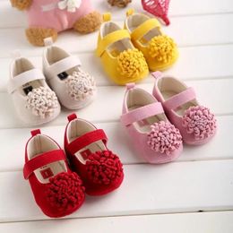 First Walkers Infant Baby Girl Shoes Toddler Flats Sandals Premium Soft Rubber Sole Anti-Slip Summer Flower Lace Crib Walker 0-18M