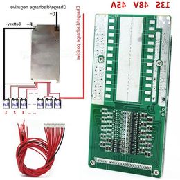 Freeshipping 48V 13S 45A Li-ion Lipolymer Battery Protection Board Module BMS PCB With Balance Blxhg