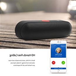 FreeShipping Portable Bluetooth Speaker with Dual Driver Loudspeaker 12 Hours Playtime HD Audio Subwoofer Wireless Speakers with Mic Qeumi