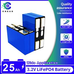 Grade A 3.2V Lifepo4 25Ah Battery Rechargeable Lithium Iron Phosphate Batteri DIY Boat Solar Energy System Golf Cart Cells Pack