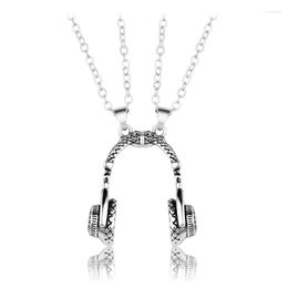 Pendant Necklaces 2x Headset Earphone Design Charm Necklace Personalise Gift Hiphop Fashion Teen 40GB