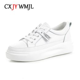 GAI Kleid Schuhe Große Größe Frauen Turnschuhe Herbst Leder Licht Weiß Sneaker Weibliche Plattform Vulkanisierte Frühling Casual Atmungsaktive Sport Schuh 230412