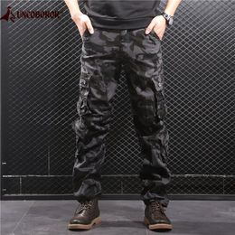 Camouflage Cargo Hosen Männer Multi Tasche Baumwolle Militär Camo Hosen Armee Trainingshose Männlichen Streetwear Overalls Pantalon Homme 201253u