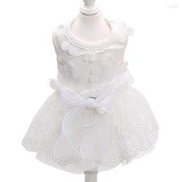 Dog Apparel Cat Wedding Dress Tutu Flowers Design Pet Puppy Skirt Spring/Autumn Clothes Outfit