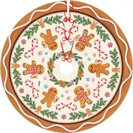 Christmas Decorations Gingerbread Man Tree Skirt Xmas Mat Halloween Ornaments Holiday Party Indoor Outdoor