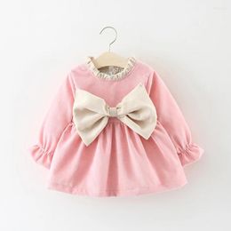 Girl Dresses Girls Dress Big Bow For Solid Color Party Child Toddler Costume