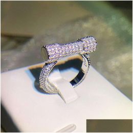 Rings Luxury Womens Diamond Fashion Iced Out Ring Jewelry High Quality Mens Fl Drop Delivery Dhgarden Otyie