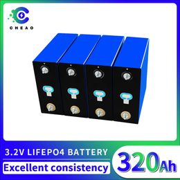 New 3.2V Lifepo4 320Ah Battery Grade A Rechargeable Battery Pack Cell Solar Energy Storage System Boat Golf Cart EV RV Forklift