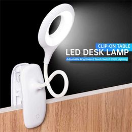 Desk Lamps USB Rechargeable Table Lamp With Clip Bed LED Desk Lamp Table Eye Protection Study Reading Office Work Desk Lamp P230412