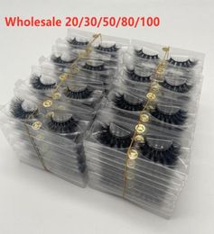 False Eyelashes Whole 10203050100 Natural 5D 100 Real Mink Lashes Vendor Fluffy Messy Female Beauty Makeup Lash8400831