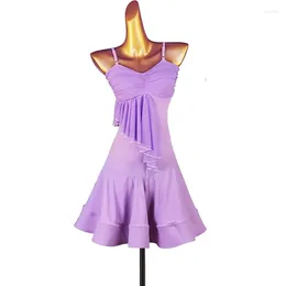 Stage Wear Samba Women's Skirt Fringed Elegant Evening Dresses 2023 Ballroom Female Dance Suit Line Tops Latin Sports Practice Clothes