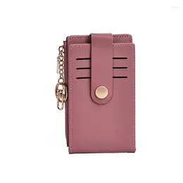 Card Holders 2024 Women Wallets PU Leather Female Purse Mini Hasp Solid Multi-Cards Holder Coin Short Slim Small Wallet