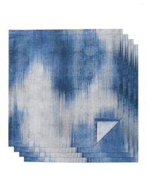 Table Napkin 4pcs Abstract Modern Line Blue Square 50cm Party Wedding Decoration Cloth Kitchen Dinner Serving Napkins