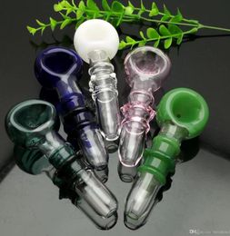 Smoking Pipe Mini Hookah glass bongs Colorful Metal Shape Colorful 3-wheel large bubble concave smoke pot