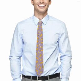 Bow Ties Banana Stripe Tie Fruit Print Daily Wear Neck Men Elegant Necktie Accessories High Quality Printed Collar