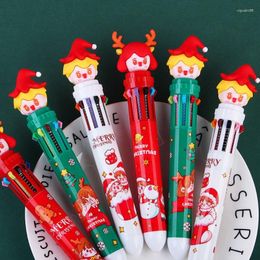 Colors In One Ballpoint Pen Retractable Christmas Writing Pens For Kid Boy Girl Student Game Rewards