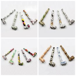 Latest Colorful Pattern Metal Alloy Hand Pipes Portable Removable Dry Herb Tobacco Filter Silver Screen Spoon Bowl Caps Handpipes Smoking Cigarette Holder DHL