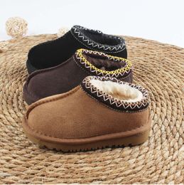 Kids Toddler Tasman Slippers uggies braid Tazz sandals Baby Shoes Chestnut Fur Slides Sheepskin Shearling Classic Ultra Mini Boot Winter Mules australia shoes b306