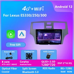 Android 12 8-Core 9" Touch Screen Car Video Player with GPS for LEXUS ES330/250/300 Radio Audio Stereo Wifi 4G DVR