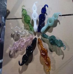 Smoking Pipe Mini Hookah glass bongs Colorful Metal Shape Colored gourd curved hook glass pipe