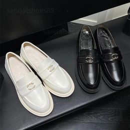 Designer Loafers Womens Chunky loafers Flats Shoes Vintage Quilted Leather Platform Heels Lug Sole Loafer Moccasin White Black Formal Working loafer Dress shoes