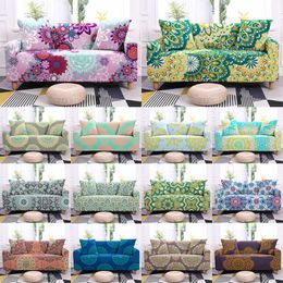Chair Covers Mandala Pattern Elastic Sofa Cover For Living Room Stretch Slipcover Single Sectional Cushion Loveseat Big Sofas