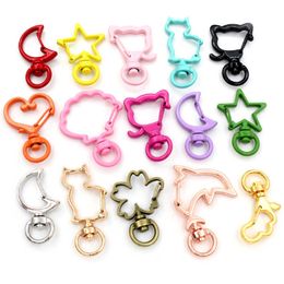 Key Rings 10pcs/lot Snap Hook Trigger Clips Buckles For Keychain Lobster Clasp Hooks for Necklace Key Ring ClaspDIY Making AA230411