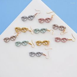 Dangle Earrings 1 Pair Cute Mini Simulation Alloy Eardrop Glasses Frame Metal Jewellery Gift