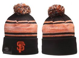 San Francisco Beanies Giant Beanie Cap Wool Warm Sport Knit Hat Baseball North American Team Striped Sideline USA College Cuffed Pom Hats Men Women a0