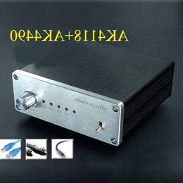 Freeshipping Finished AK4490 AK4118 XMOS USB DAC Asynchronous Hifi Audio Digital Decoder Support Coaxial Optical USB 384K 32BIT input Uwdlj