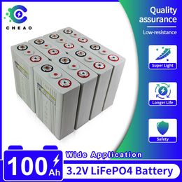New 3.2V Lifepo4 Battery 100Ah Rechargeable Lithium Iron Phosphate Battery for DIY Solar Energy Storage Boat UPS Backup System