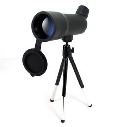 FreeShipping High Quality BSA 20X50 Monocular Telescope Night Vision Telescopic with Tripod Spotting Scopes Corner Viewing Birding Hunt Qjco