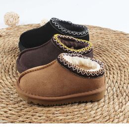 Kids Toddler Tasman Slippers uggies braid Tazz sandals Baby Shoes Chestnut Fur Slides Sheepskin Shearling Classic Ultra Mini Boot Winter Mules australia shoes b317