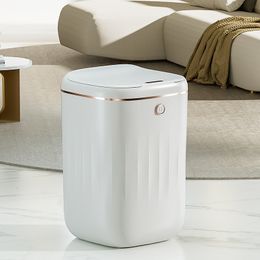 Waste Bins Intelligent garbage bin 20/22/24L automatic waterproof electric large capacity garbage kitchen bathroom toilet automatic sensor garbage 230412