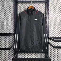 Derby County F.C. Men's jacket Windbreaker Jerseys full zipper Stand Collar Windbreakers Men Fashion leisure sports coat